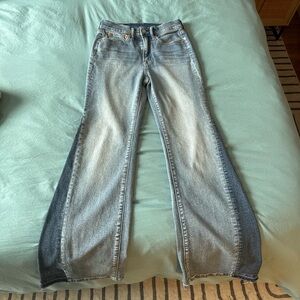 GAP Contrast Blue Flare Jeans